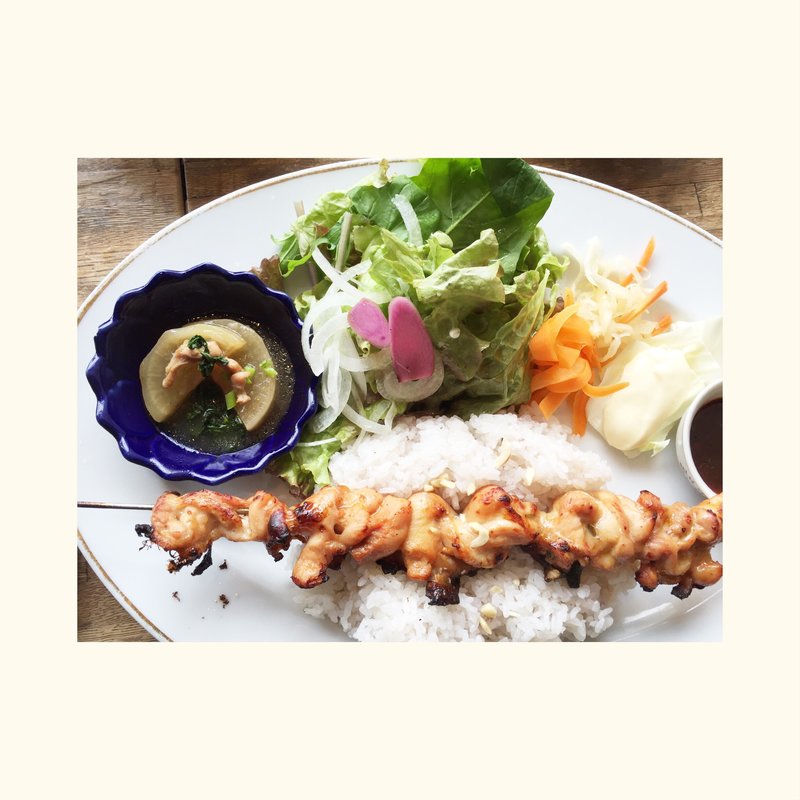 チキンの大串し焼きごはん(FRANK)