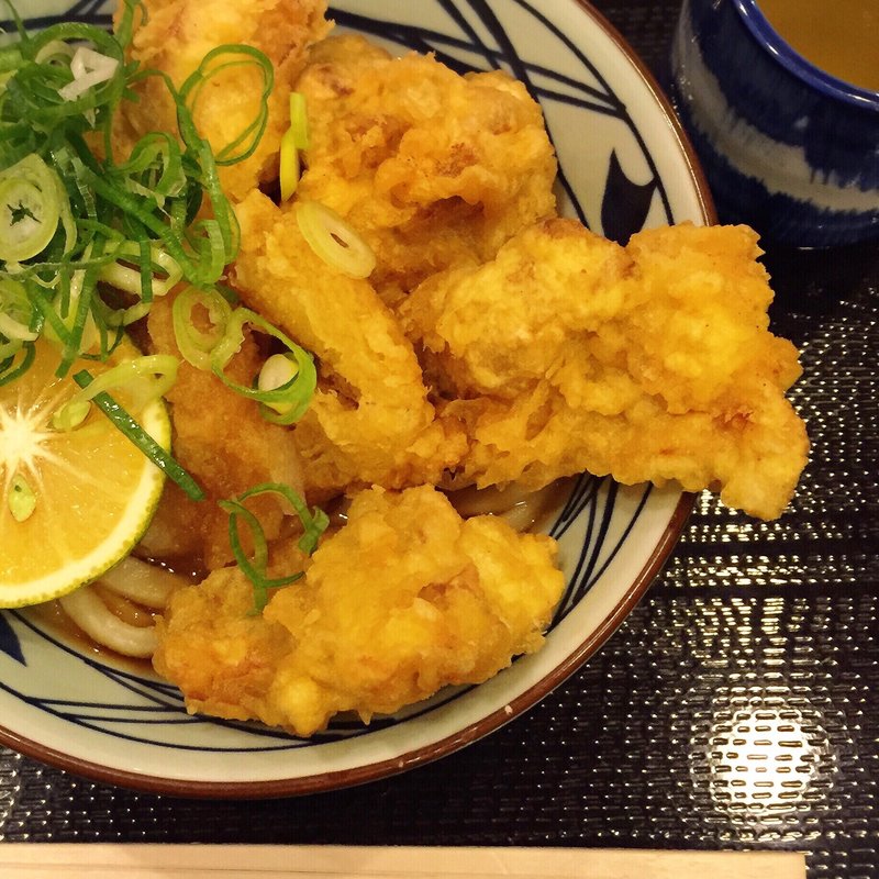 とり天かぼすぶっかけ(丸亀製麺)