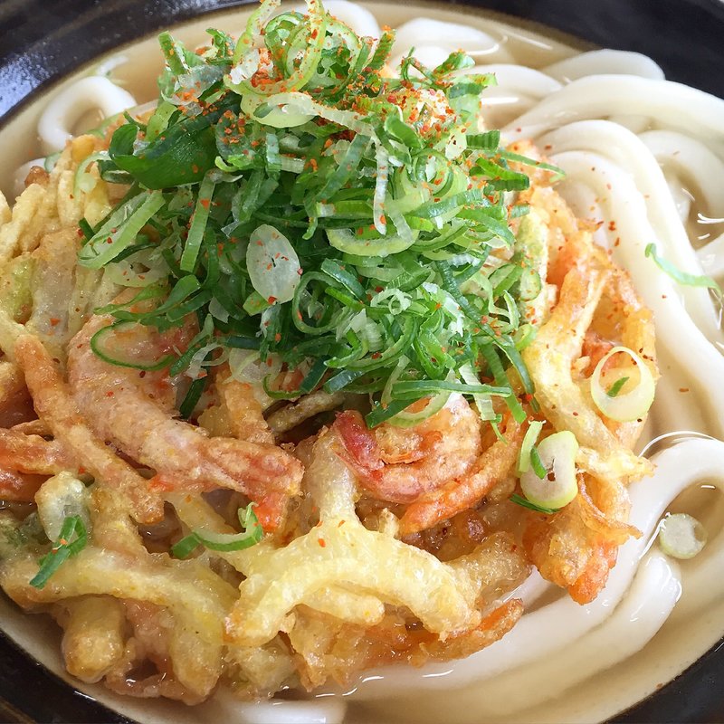 野菜かき揚げうどん(牧のうどん 周船寺店)