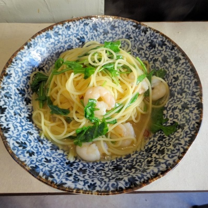 小エビとルッコラのパスタ(Little cucina Yume )