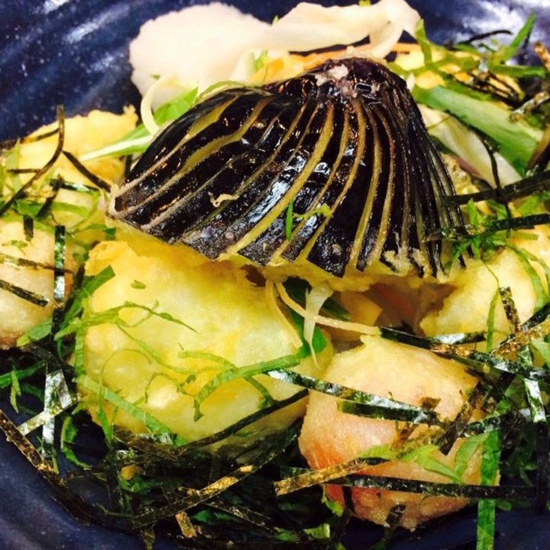 ハモと夏野菜天の梅おろしぶっかけ(うどん工房 悠々)