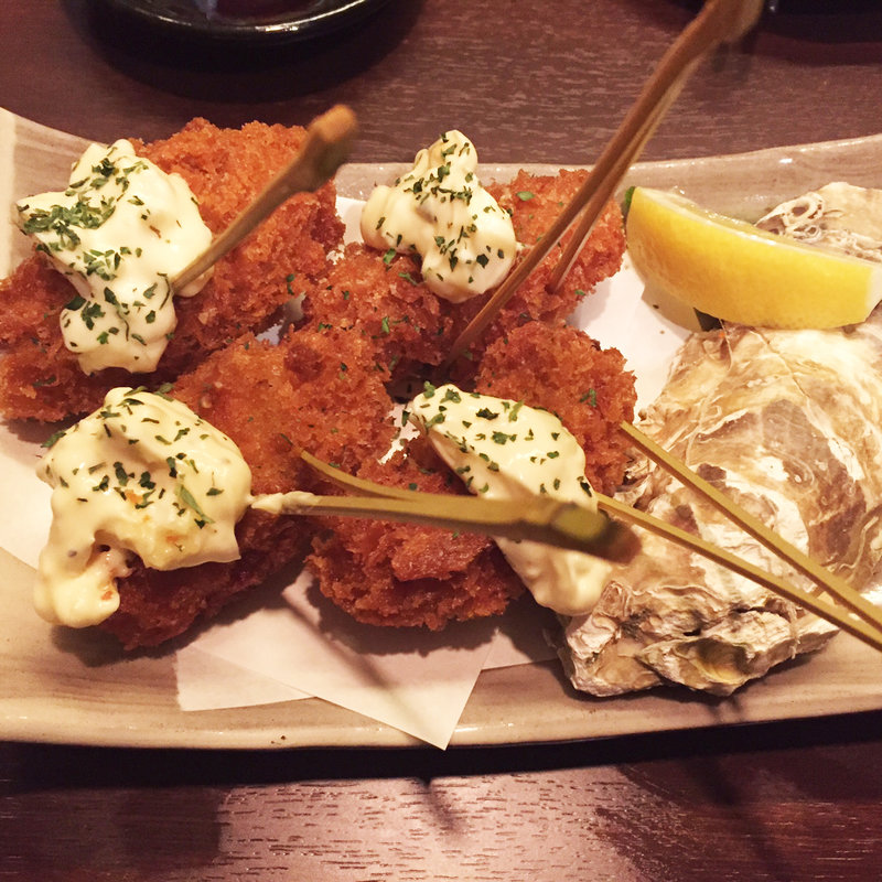 牡蠣の串揚げ(個室ほろり あいう魚、牡蠣くけこ。 蒲田店 )