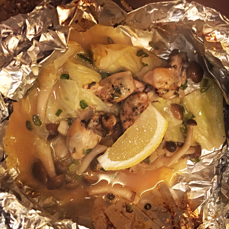 牡蠣ときのこのバターホイル焼き(個室ほろり あいう魚、牡蠣くけこ。 蒲田店 )