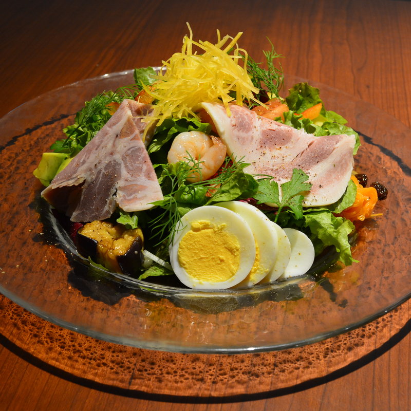 生ハムと卵　野菜(PLEASIS)