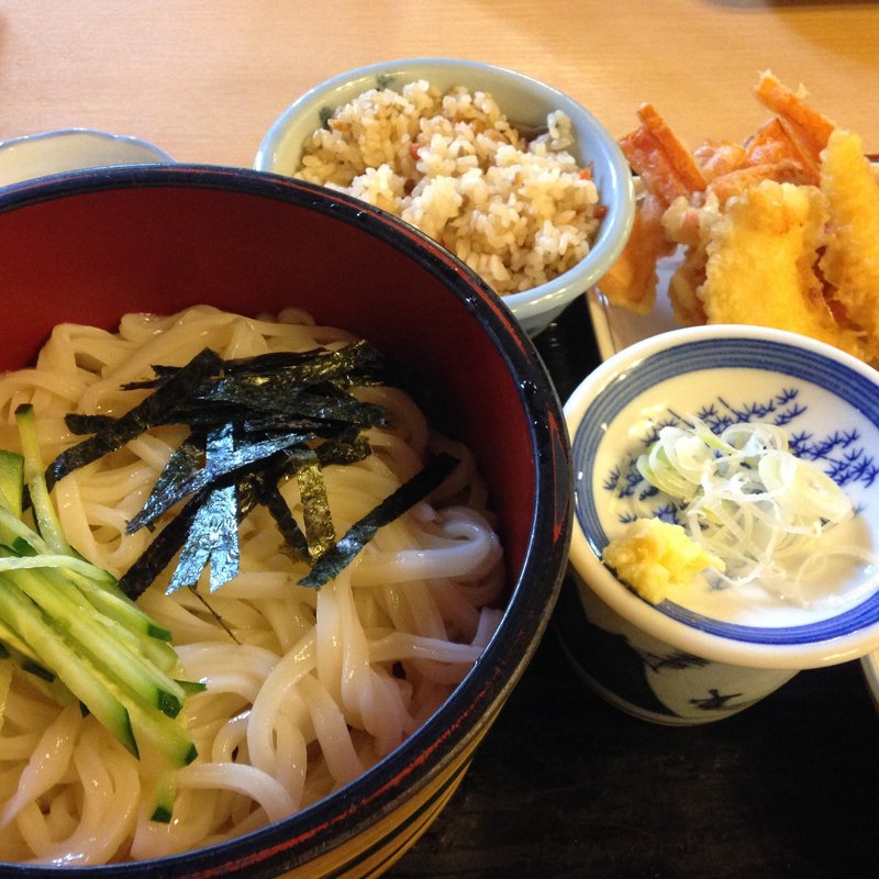 冷汁うどんセット(手打ちうどん・そば 子亀)