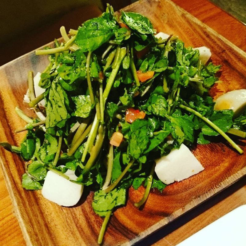 クレソンと里芋のサラダ(新宿やさい 心菜)