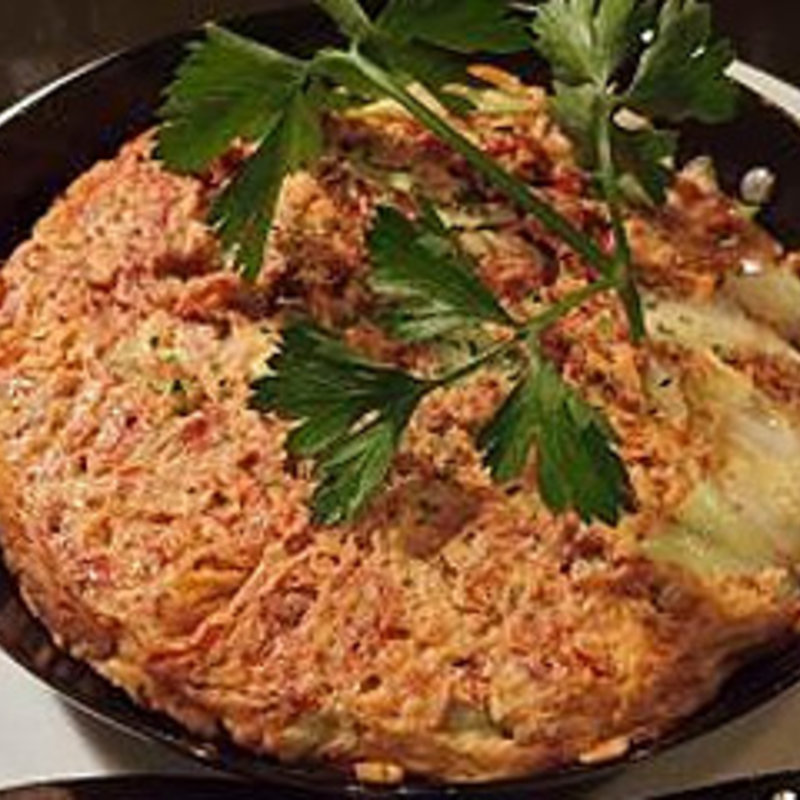 コンビーフとキャベツのオムレツ(ｓａｌｏｎ　ｄｅ'　ｆｕｓｉｏｎ)