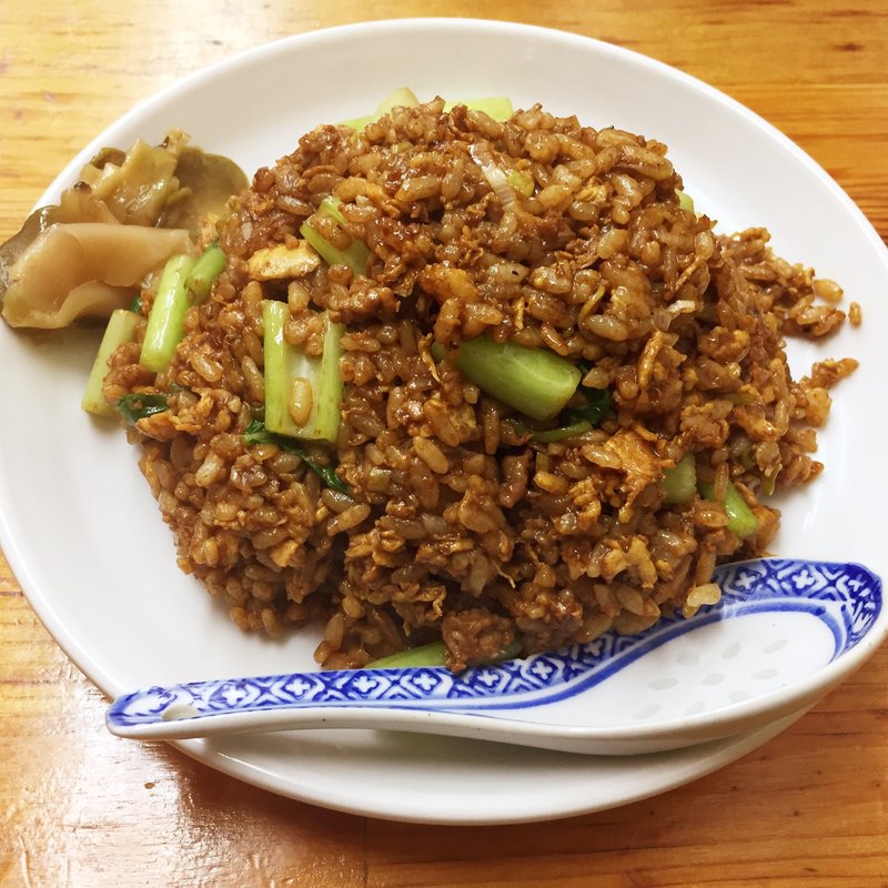 黒酢チャーハン(黄金の福ワンタン まくり （オウゴンノフクワンタン マクリ）)