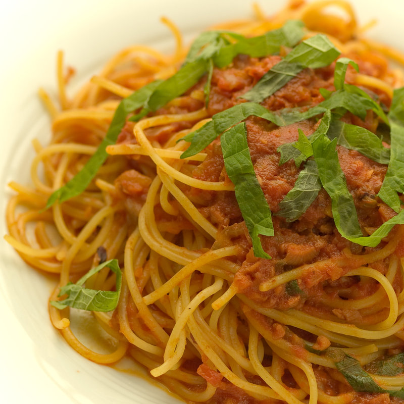 牛ミンチのトマトパスタ(オリエンタルダイニング ローブ 渋谷店)