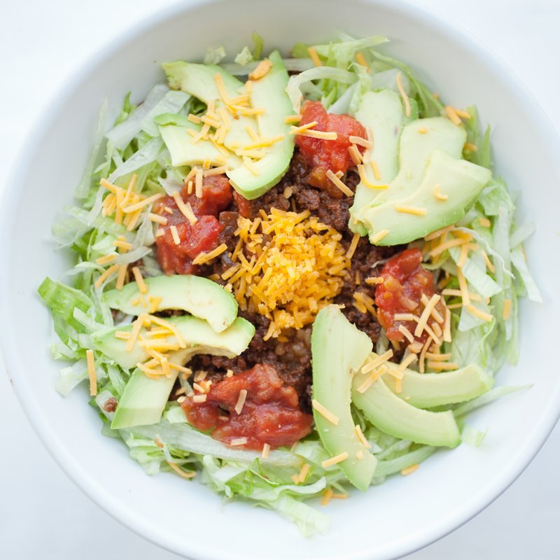 牛肉とトマトのタコライス(オリエンタルダイニング ローブ 渋谷店)