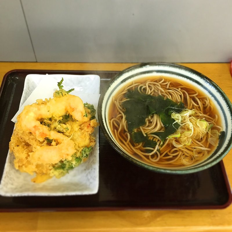 海鮮かき揚げそば(あさひ)