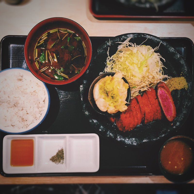 牛サーロインカツ京玉天膳（京玉天付）(牛カツ専門店 京都勝牛 京都駅前 )