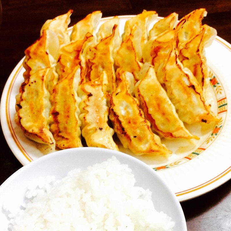 健太スタミナ餃子、肉餃子、ニラ餃子とライス(宇都宮餃子館　東武駅前店)