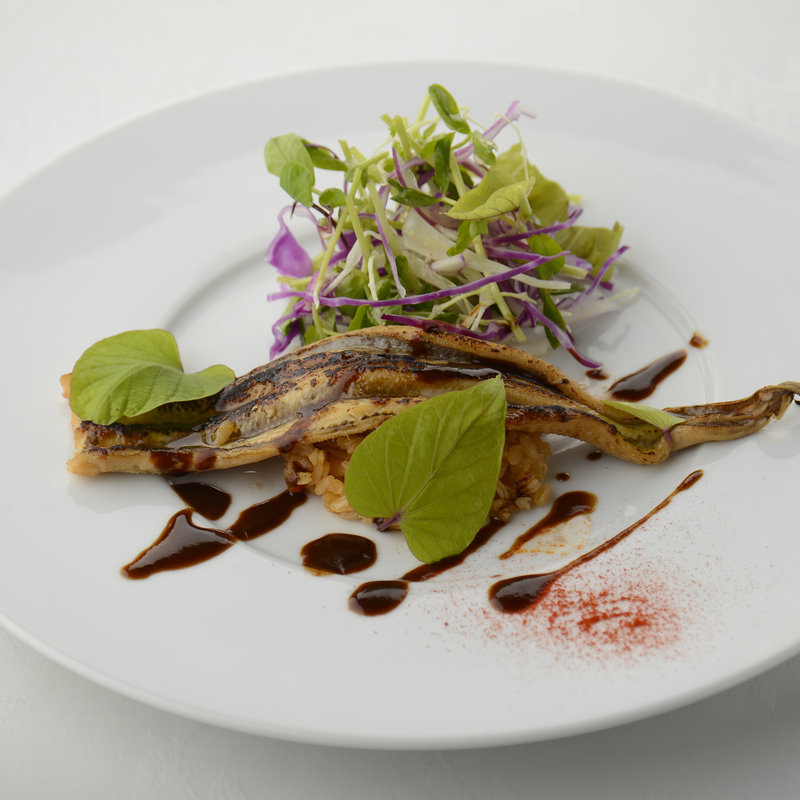 穴子の煮付け　リゾット(ラネージュ)