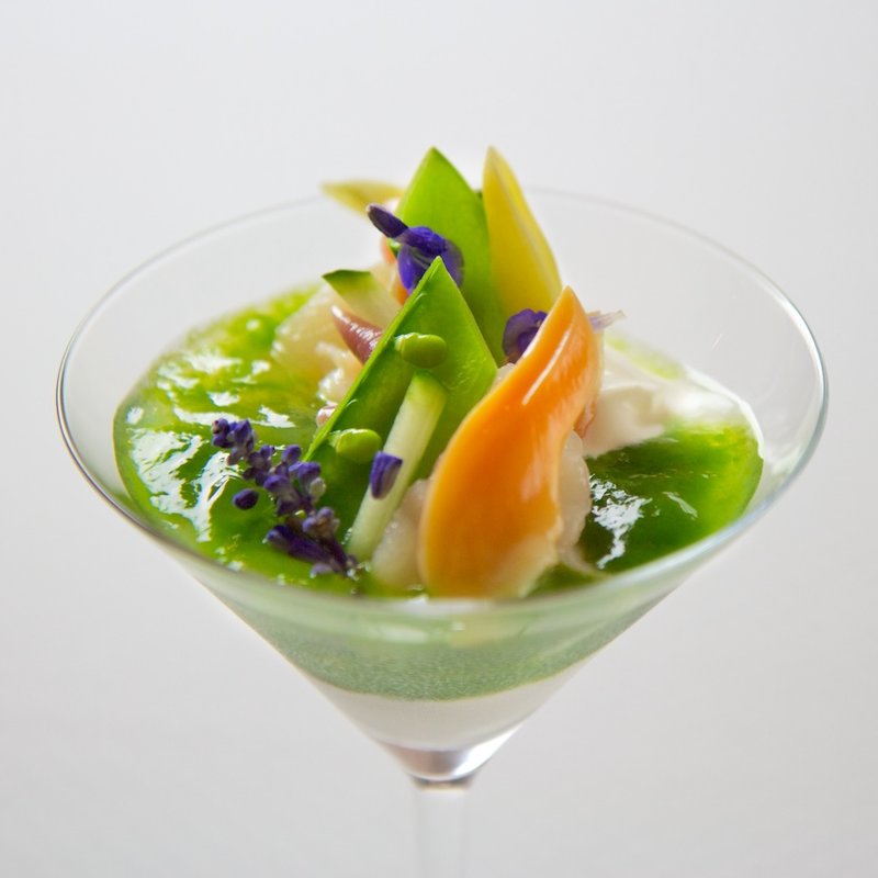 濃厚な寒〆ホウレン草のスープ(ラール・エ・ラ・マニエール)