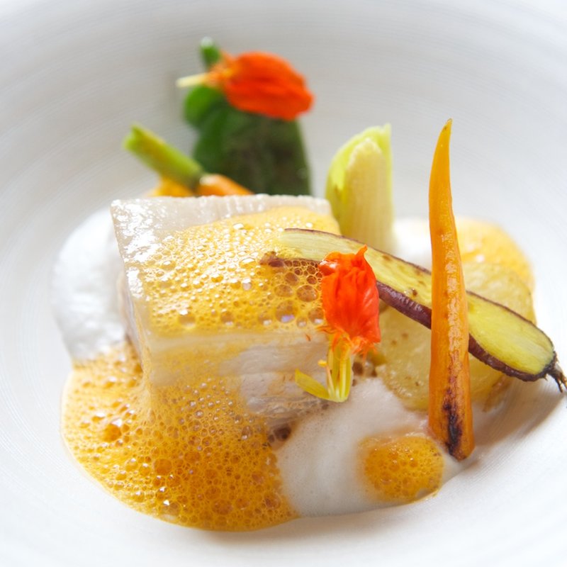 長芋　温野菜添え(ラール・エ・ラ・マニエール)