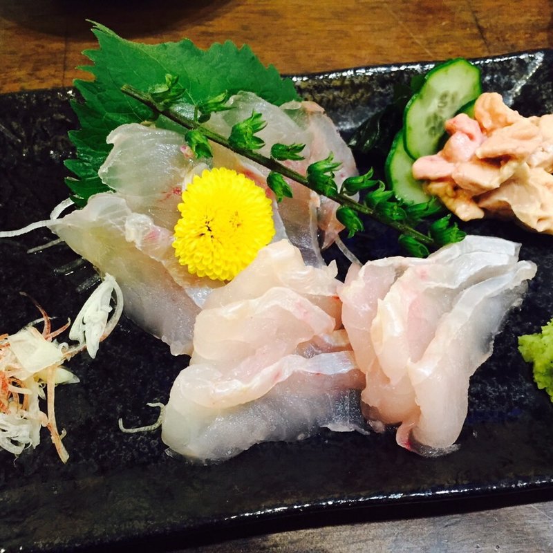本カワハギの刺身(東屋 )