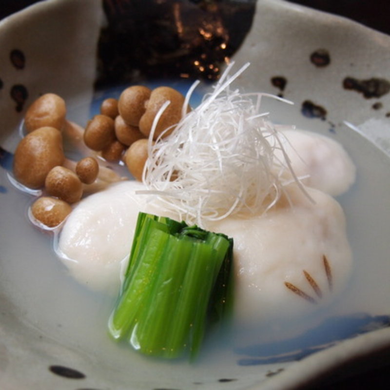 ハマグリはんぺんスープ仕立て(さかなや 市場食堂)