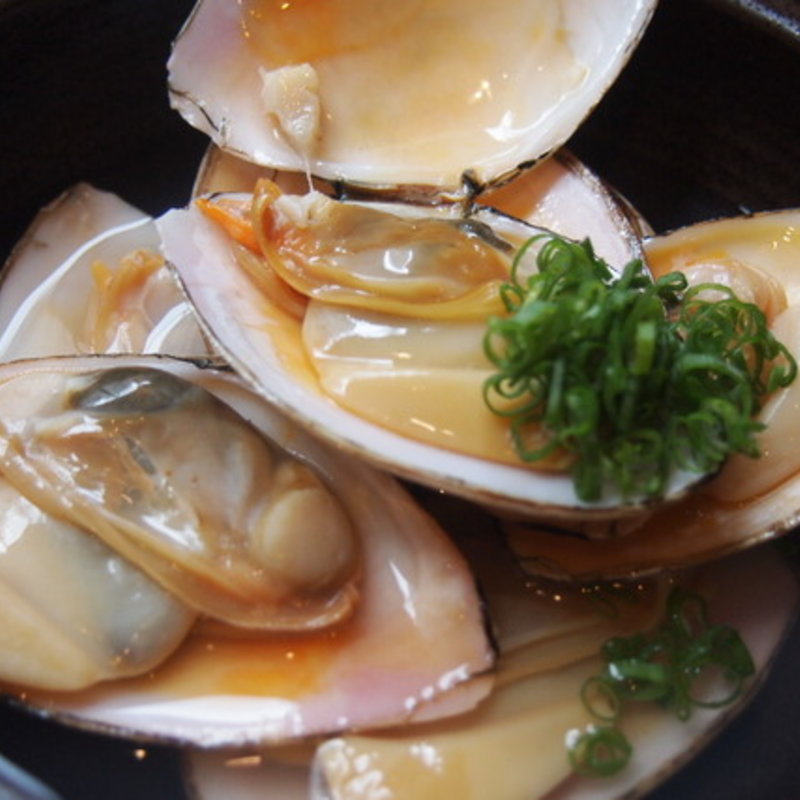 白貝の酒蒸し(さかなや 市場食堂)