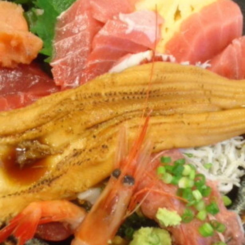 穴子一本のせ海鮮丼(さかなや 市場食堂)