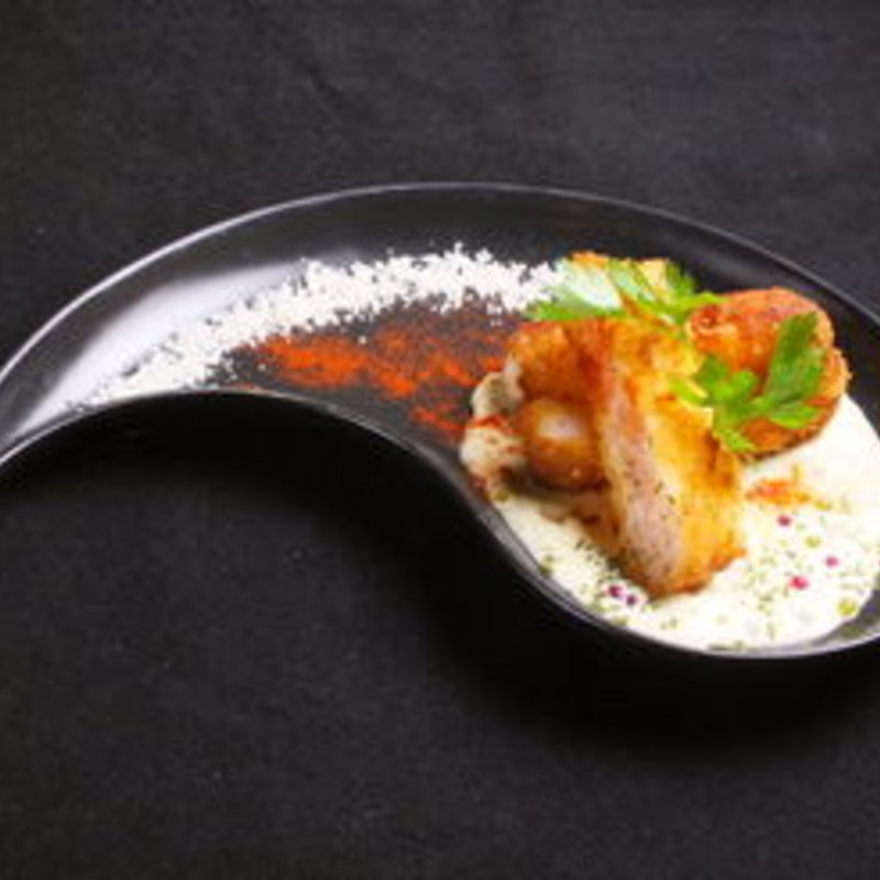 チーズソースの海老かつ(えび＆和DINING 一期邸 ichigo-tei)