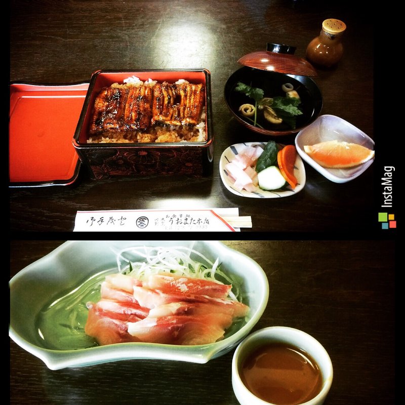 うな重&鯉のあらい(川魚料理 魚玉)