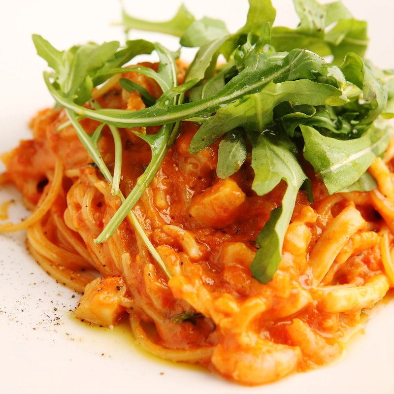 海老のトマトパスタ(RISTORANTE La Ciau)