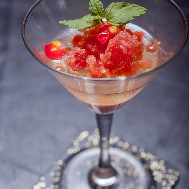 苺のシャーベット(和食 完全個室 かざね 銀座店 )