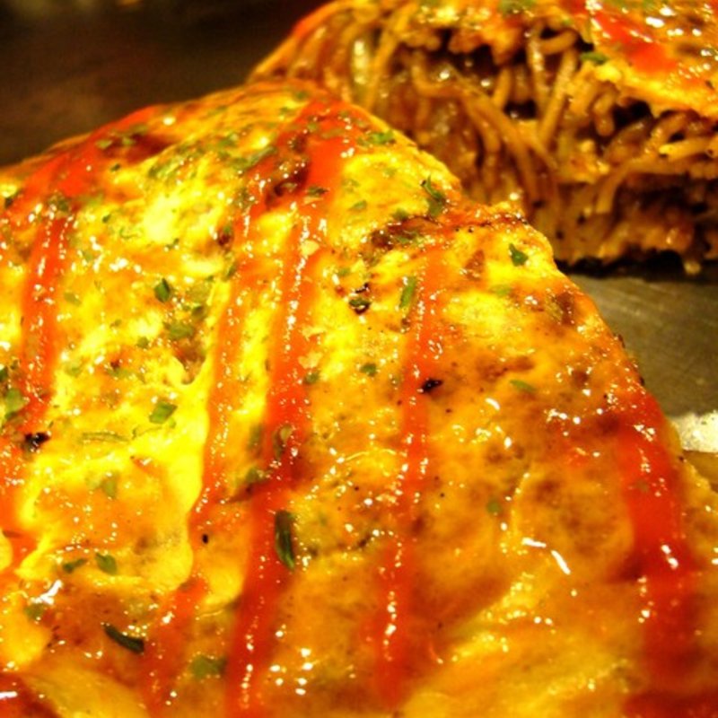 オムソバ(広島焼 HIDE坊 神田店 （ひろしまやき・ひでぼう）)