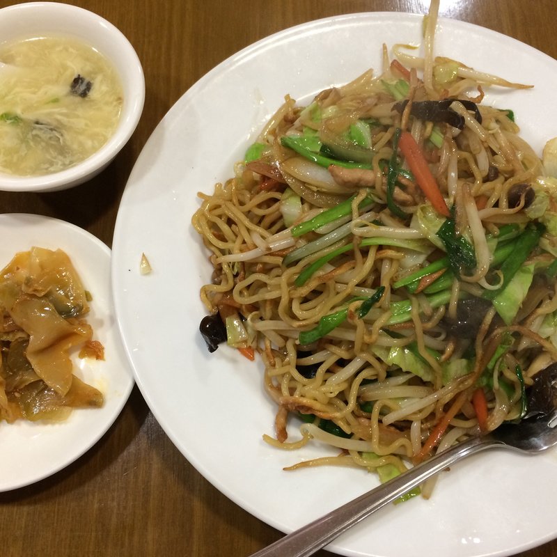 上海焼きそばセット(味香春)
