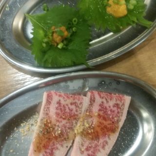 肉ウニ(一枚)(大阪焼肉・ホルモンふたご 築地店 )
