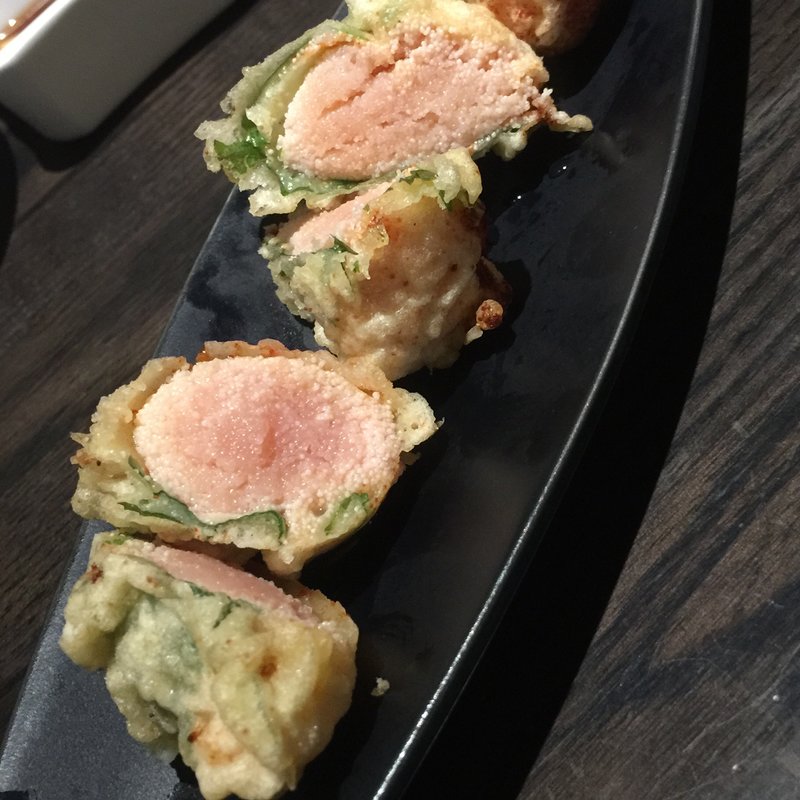 明太子の天ぷら(博多　弁天堂)