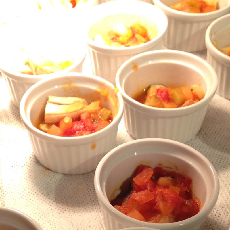 蒸し鶏と茸のラタトゥイユ添え(インペリアルバイキング サール)