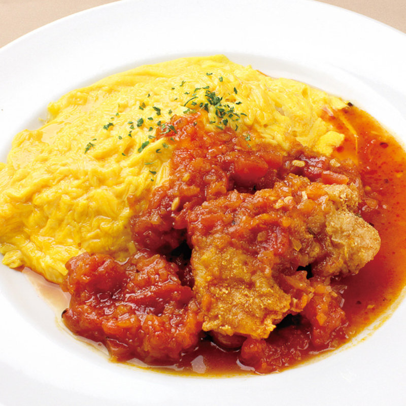チキントマトソースオムライス(須田町食堂 秋葉原UDX店)