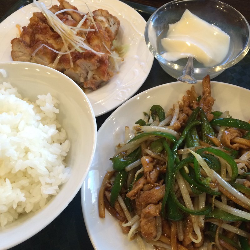 油淋鶏と青椒肉絲(陳記 )