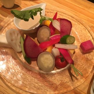 加賀野菜と季節野菜のバーニャカウダー(スペイン料理 ブランコ )