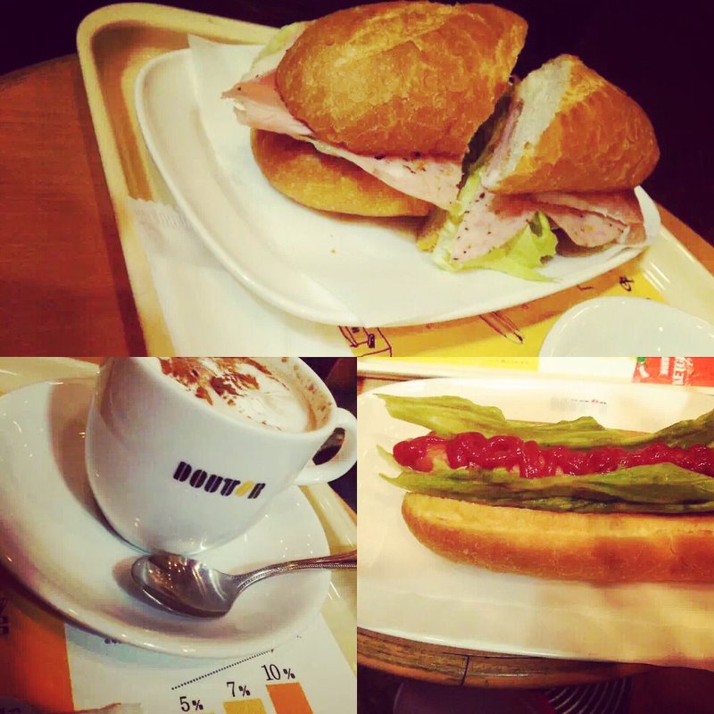 ミラノサンド & ホットドック ホットココア(ドトールコーヒーショップ 中河原店 )