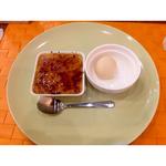 安納芋と焼きりんごのクレームブリュレ豆乳アイス付き(halcafe229)