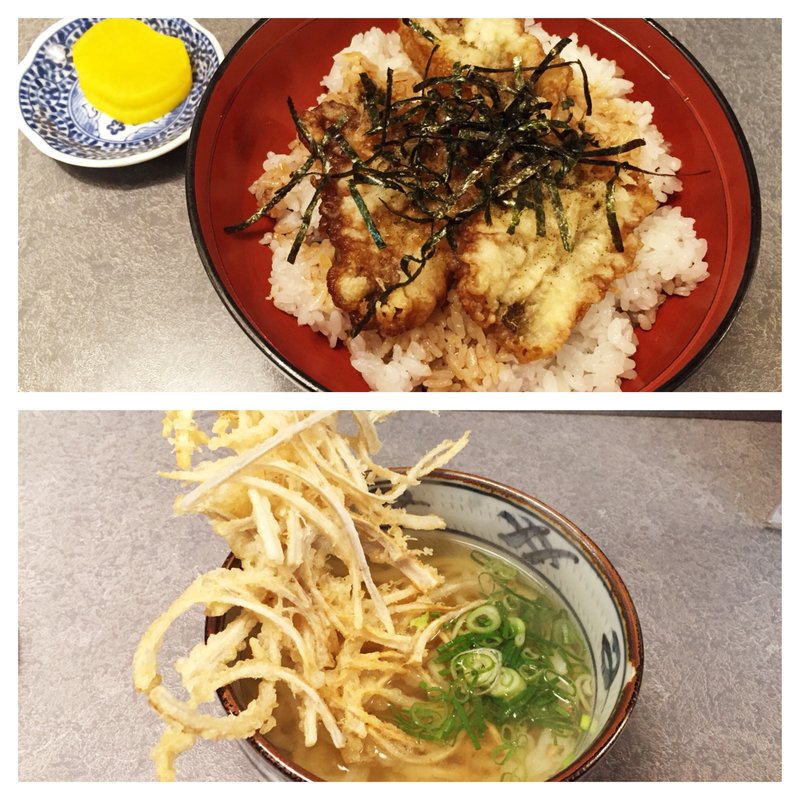 穴子天丼 (うどん付き)(大助うどん【全品手造りの店】)