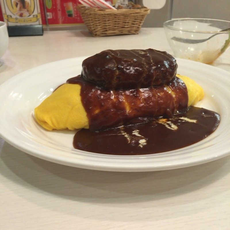 デミグラス ハンバーグ オムライス(ポムの樹 ロフト名古屋店)