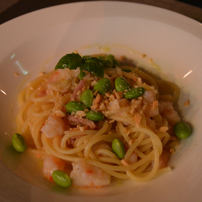 ソラマメと海老のパスタ(Luna Nokto OYAMADA （ルーナ ノクト オヤマダ）)