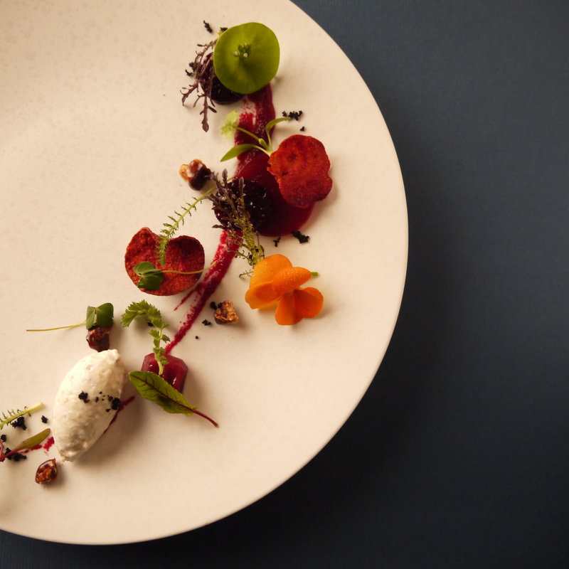 季節野菜とムース(l’Odorante par Minoru Nakijin)