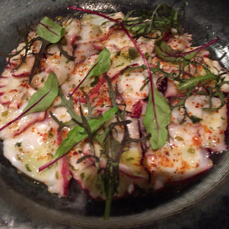 旬の鮮魚のカルパッチョ 柚子とマスタードのソース(TAMAYA 根津店)