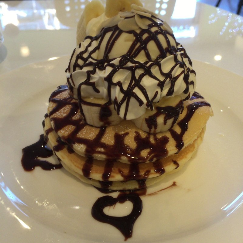 チョコバナナパンケーキ(カフェシュシュ)