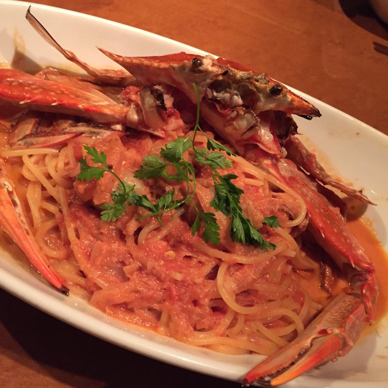 渡り蟹と帆立のトマトクリーム(草木万里野 太田店 )