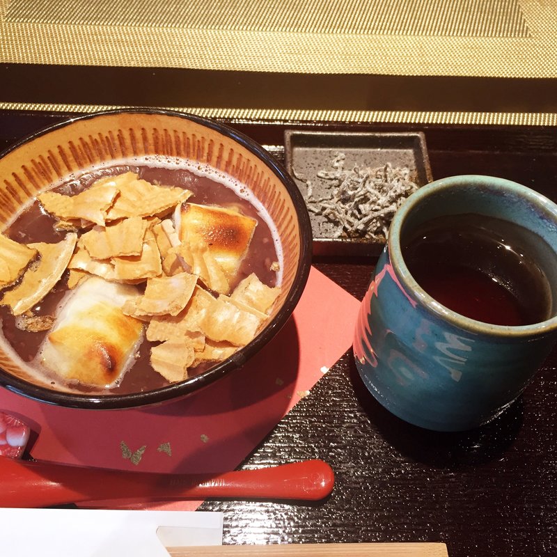 焼き餅ぜんざい(かきはち 本店)