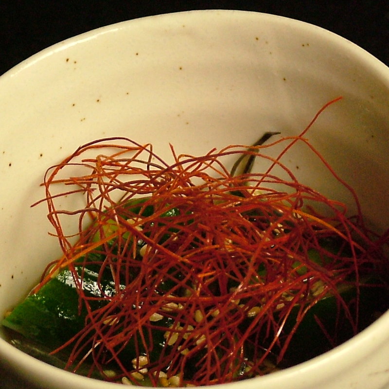 きゅうりのごま油和え(黒千代香 （くろじょか）)