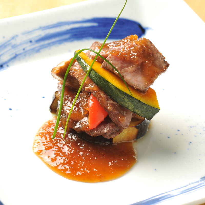 和牛と南瓜　おろしソース(すみれ家)