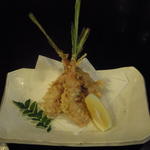 肉みそ巻天ぷら