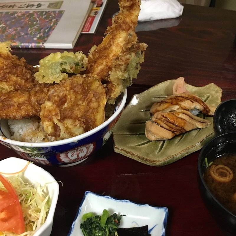 穴子一本天丼(海の幸 魚長 （うみのさちうおちょう）)